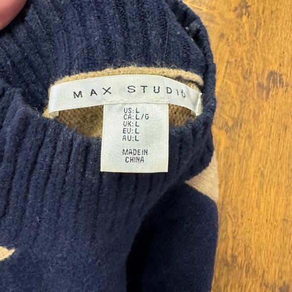 Max Studio colour block mock turtle neck - L - Picture 4 of 6